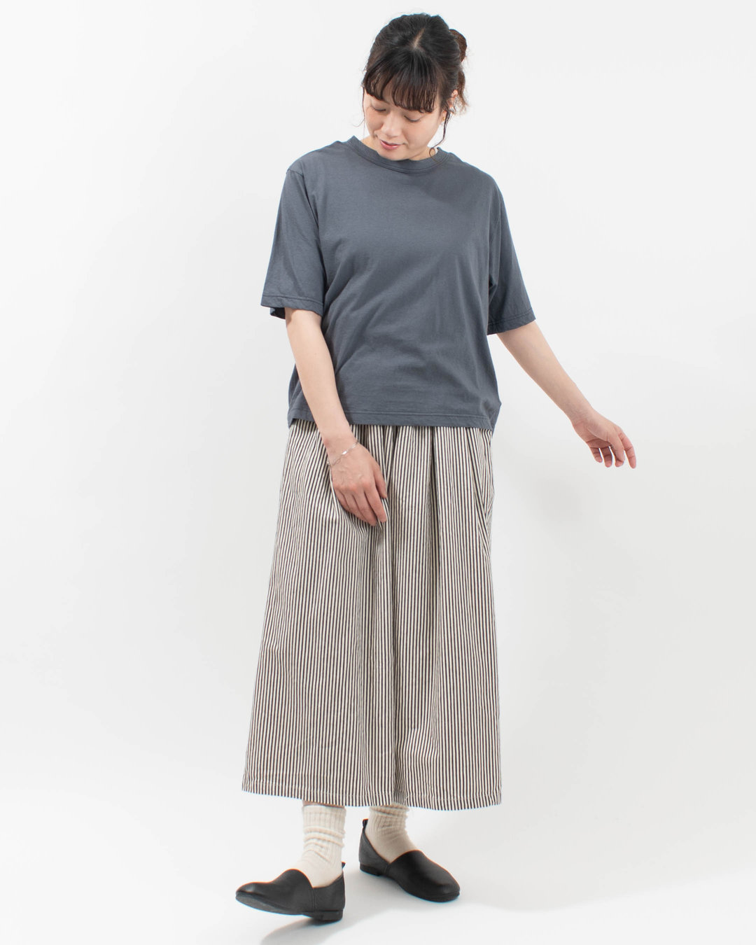 P92636  prit 40/1ムラ糸MVSハイゲージ天竺 クルーネックボックスＴシャツ