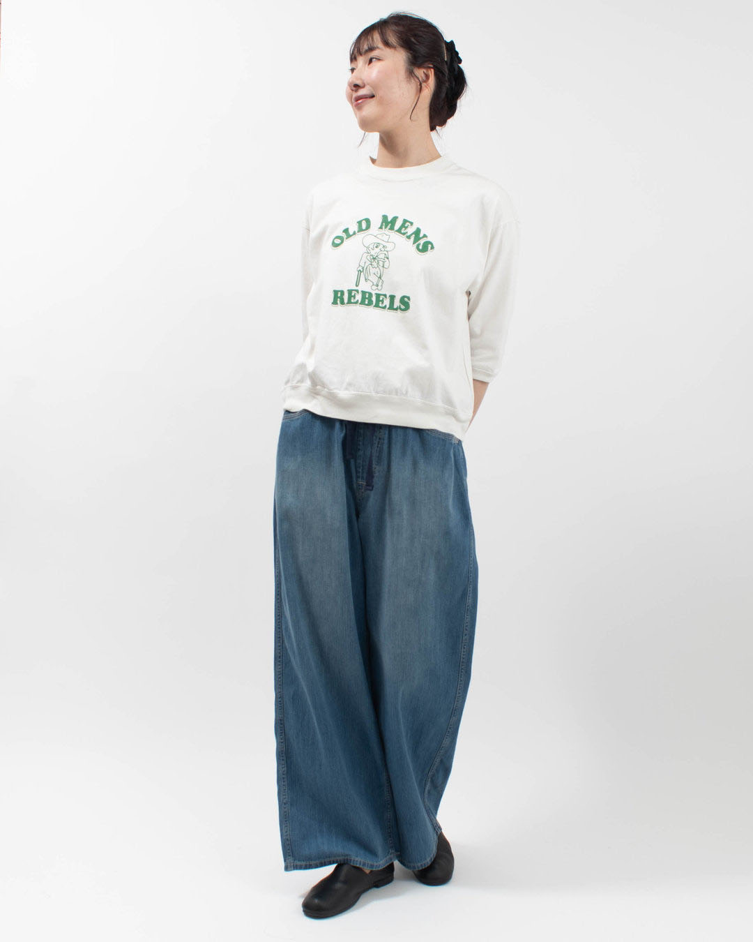 PPS-28267  PACIFIC PARK STORE 17/-BD天竺 七分袖プリントプルオーバー[OLD MENS REBELS]