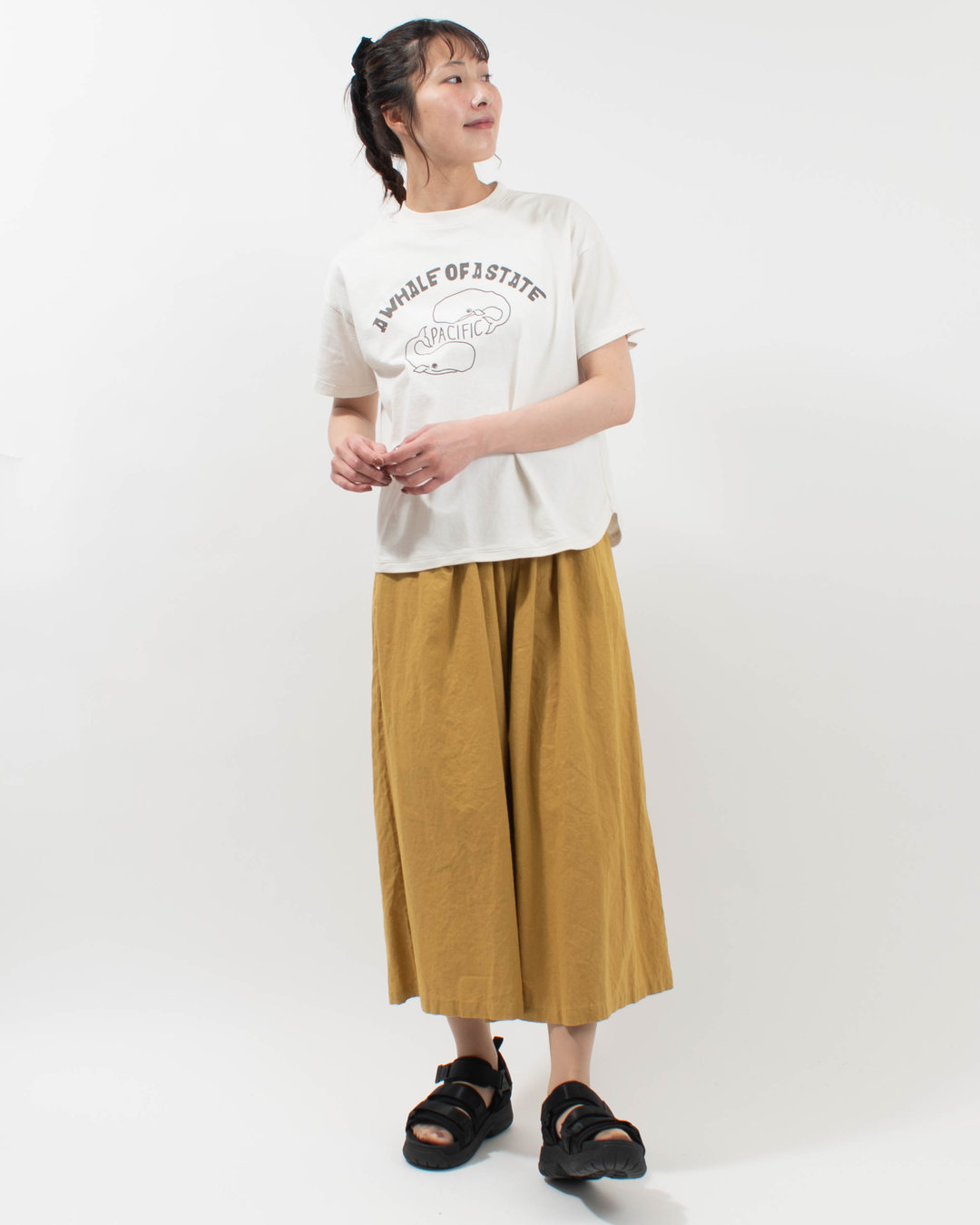 PPS-28271  PACIFIC PARK STORE 17/-BD天竺 ヘムラウンド半袖プリントTee［A WHALE OF A STATE PACIFIC］
