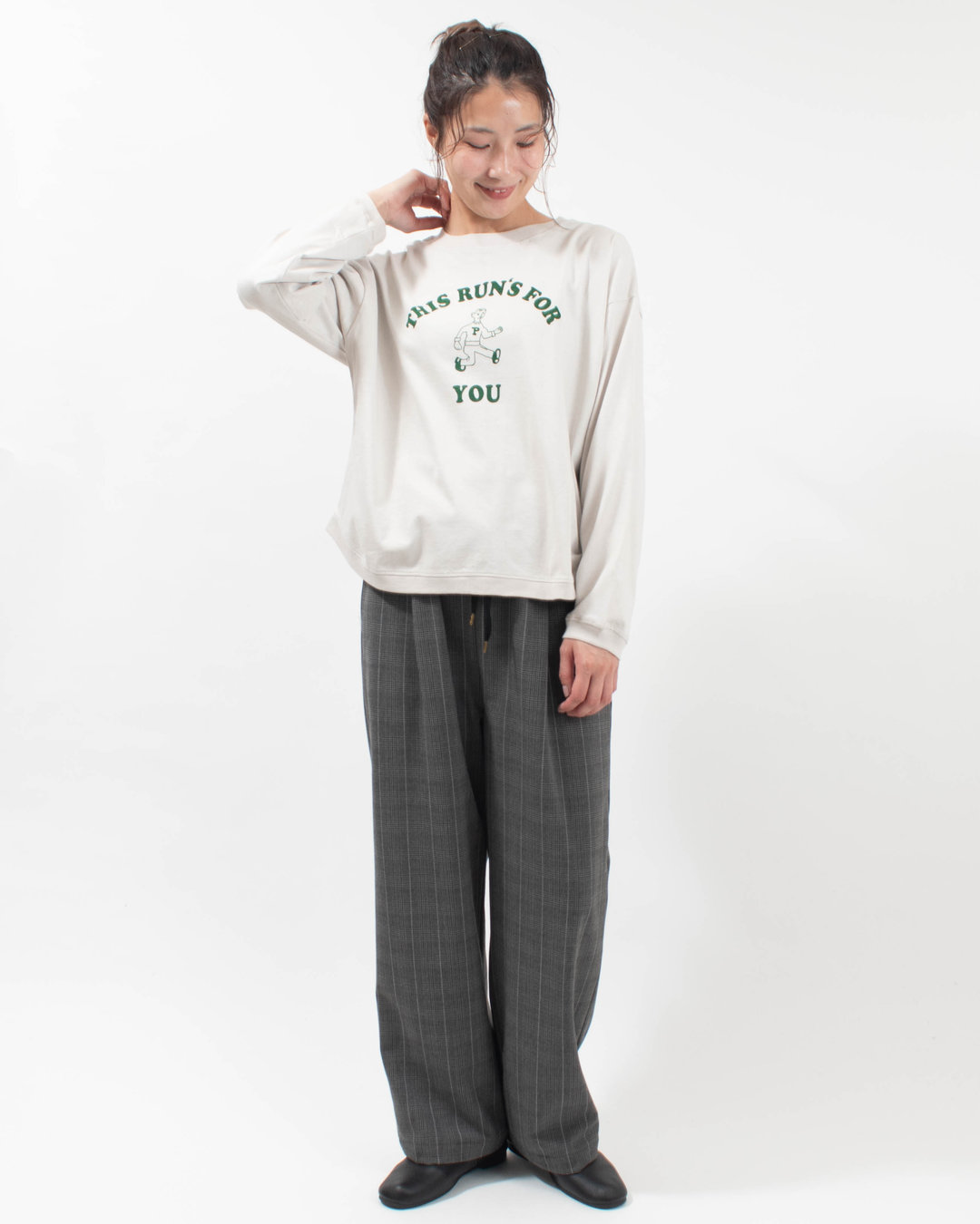 PPS-30202-1  PACIFIC PARK STORE 17/-BD天竺 ヘムラウンドプリントTee[THIS RUN’ S FOR YOU]