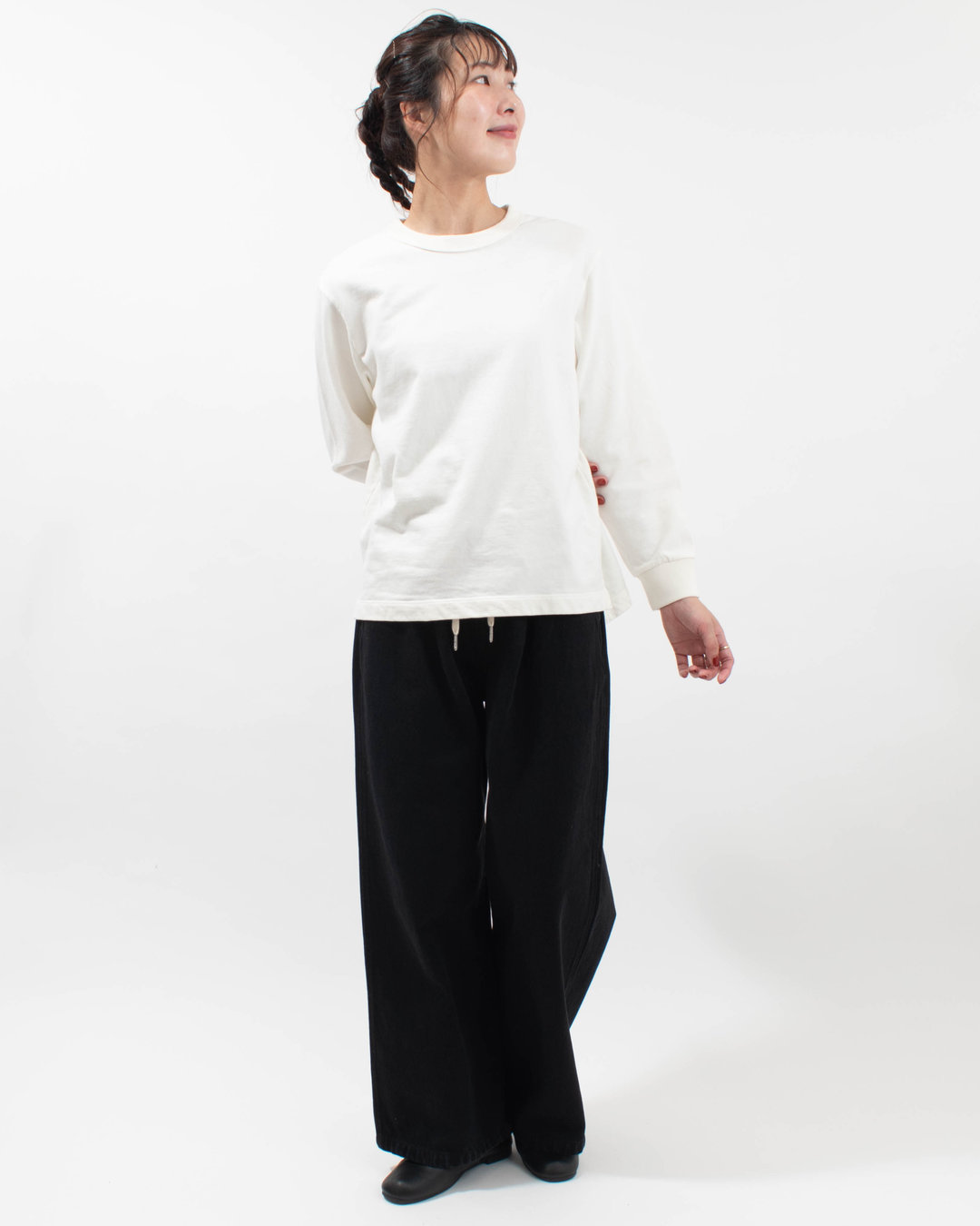 R16010  RINEN 20/1オーガニック裏毛 クルーネック