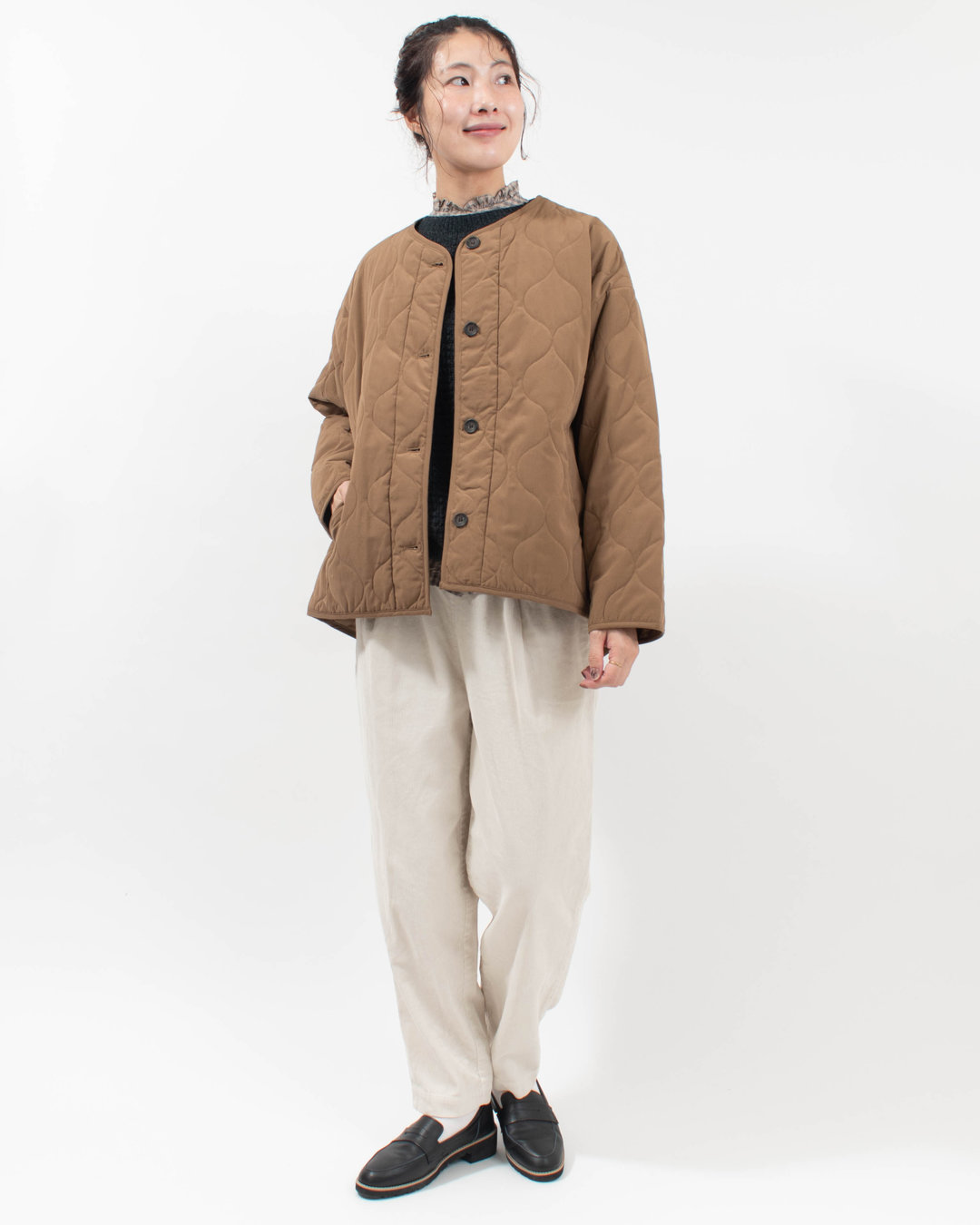 R47702  RINEN 16/1　14ウェルコーデュロイ テーパードパンツ