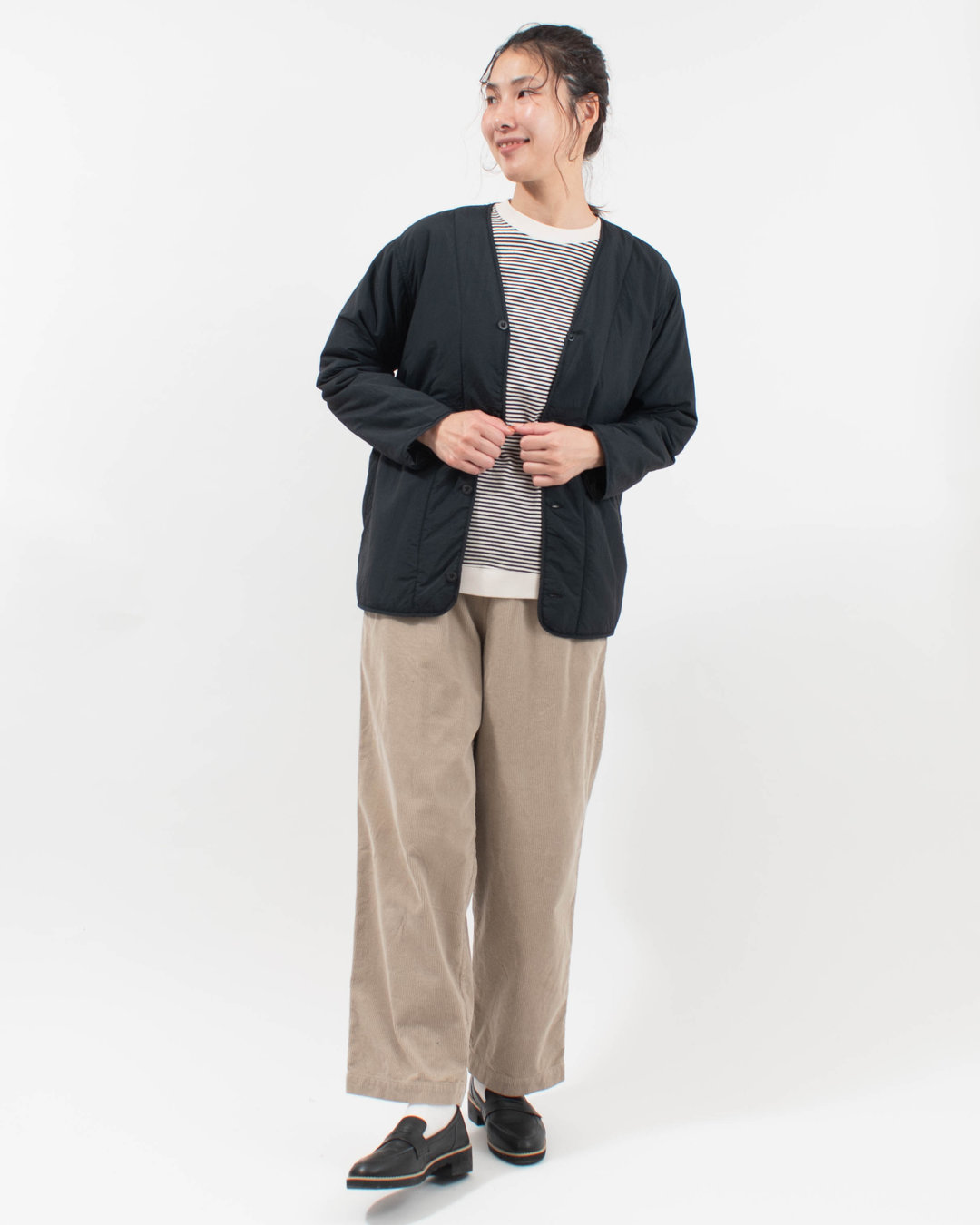 R47706  RINEN 12/1　11ウェルコーデュロイ リラックスパンツ