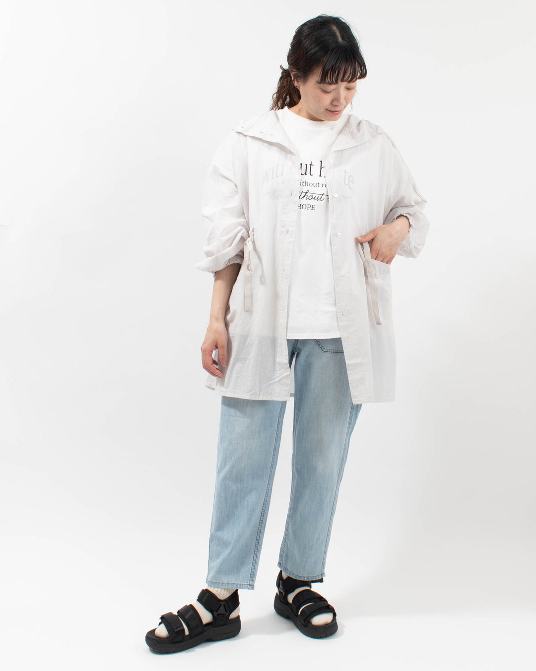 SA-0517  SO[ ] 80sローン シルキータッチ フーディシアーシャツ 