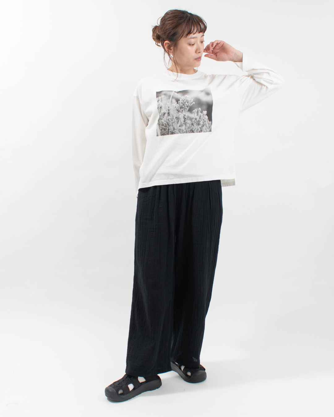【SALE】sabbatum(サバタム) 度詰天竺スタンダードフォトプリントTシャツ(SA-35204)※セール商品の為、送料無料サービス対象外 sabbatum 26/1BDTOP度詰天竺 前後差スタンダードプリントTee