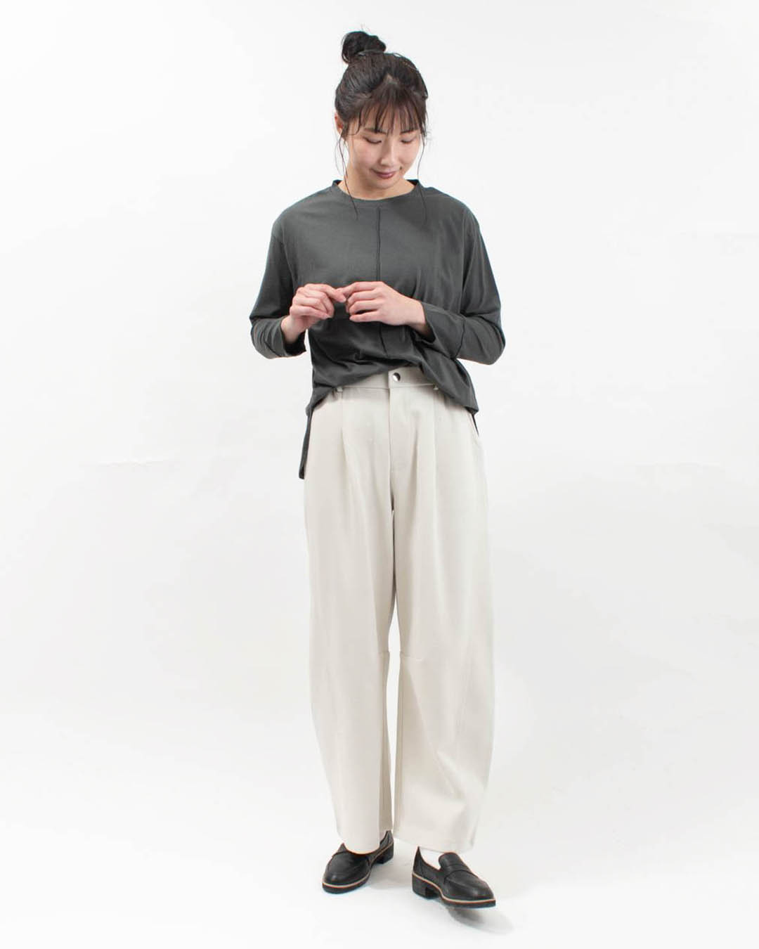 SA-37201  sabbatum BD30/1天竺サイドスリットメロウプルオーバー