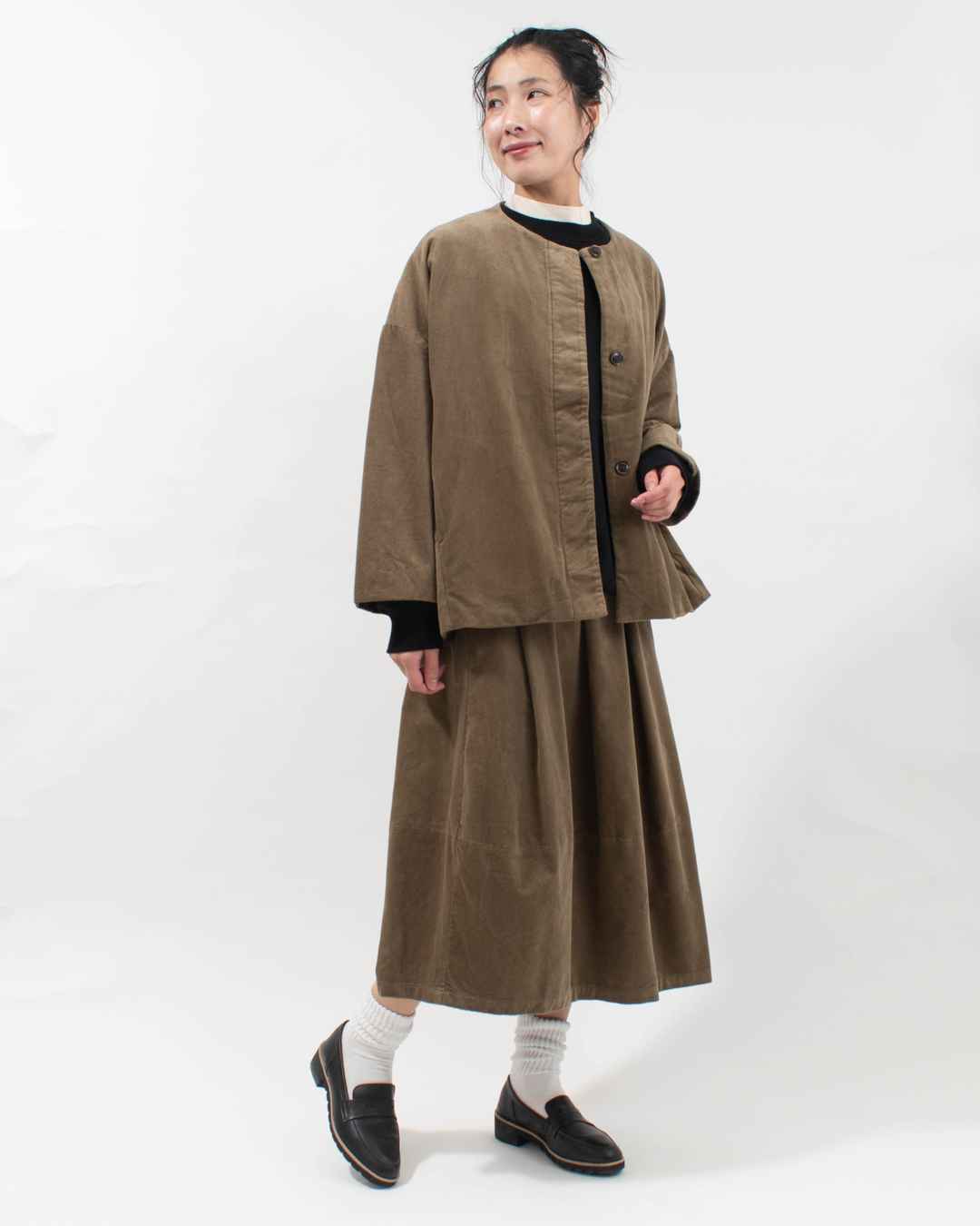 SB-1899 SO[ ] コーデュロイコクーン切替スカート 