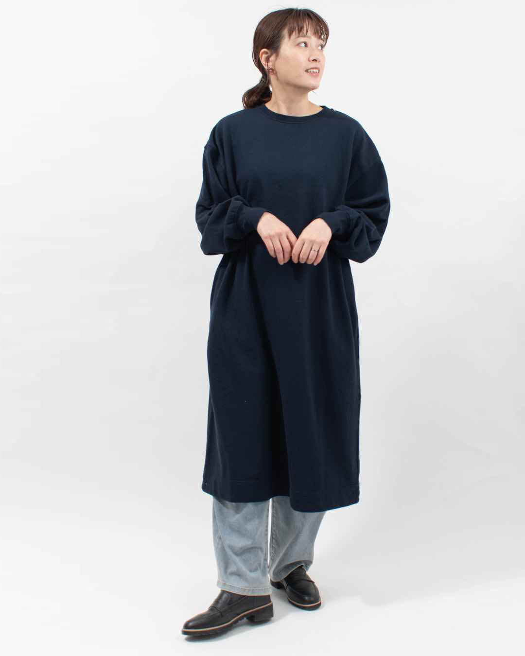 SB-1961  SO[ ] クルーネックAラインワンピース