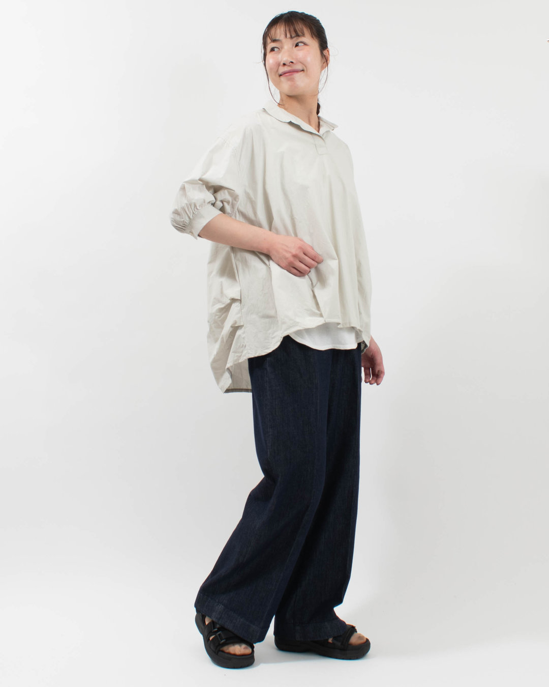 SET-3049  SETTEN 60/1タイプライター タック入りスキッパーシャツ