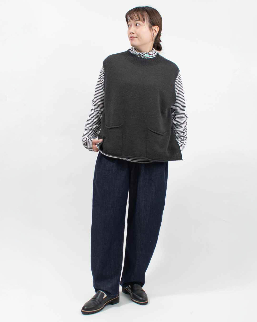 SJ-0076 SO[ ] リネンウールポケット付きベスト