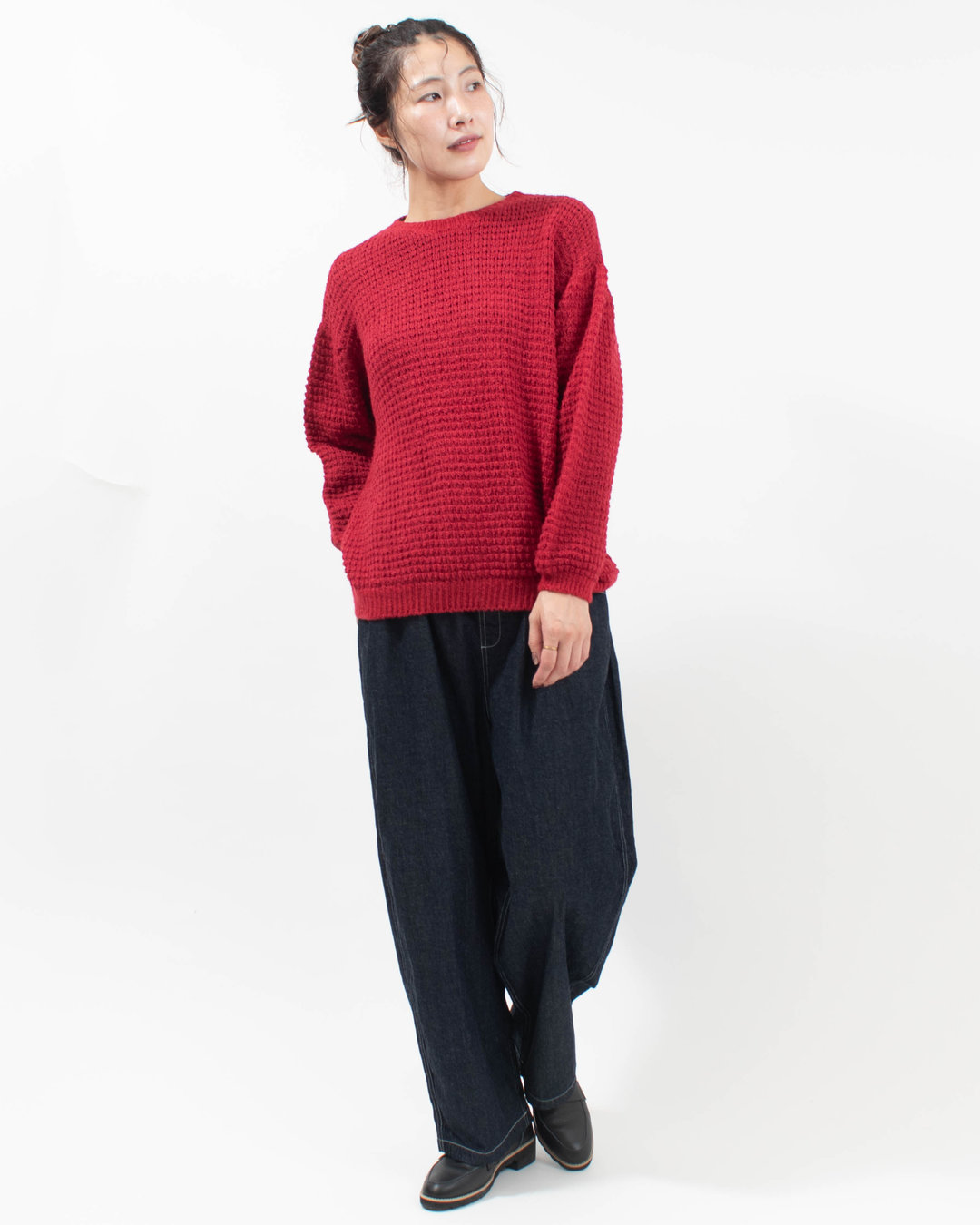 SJ-0126  SO[ ] Wool×WASHI ワッフル柄プルオーバー