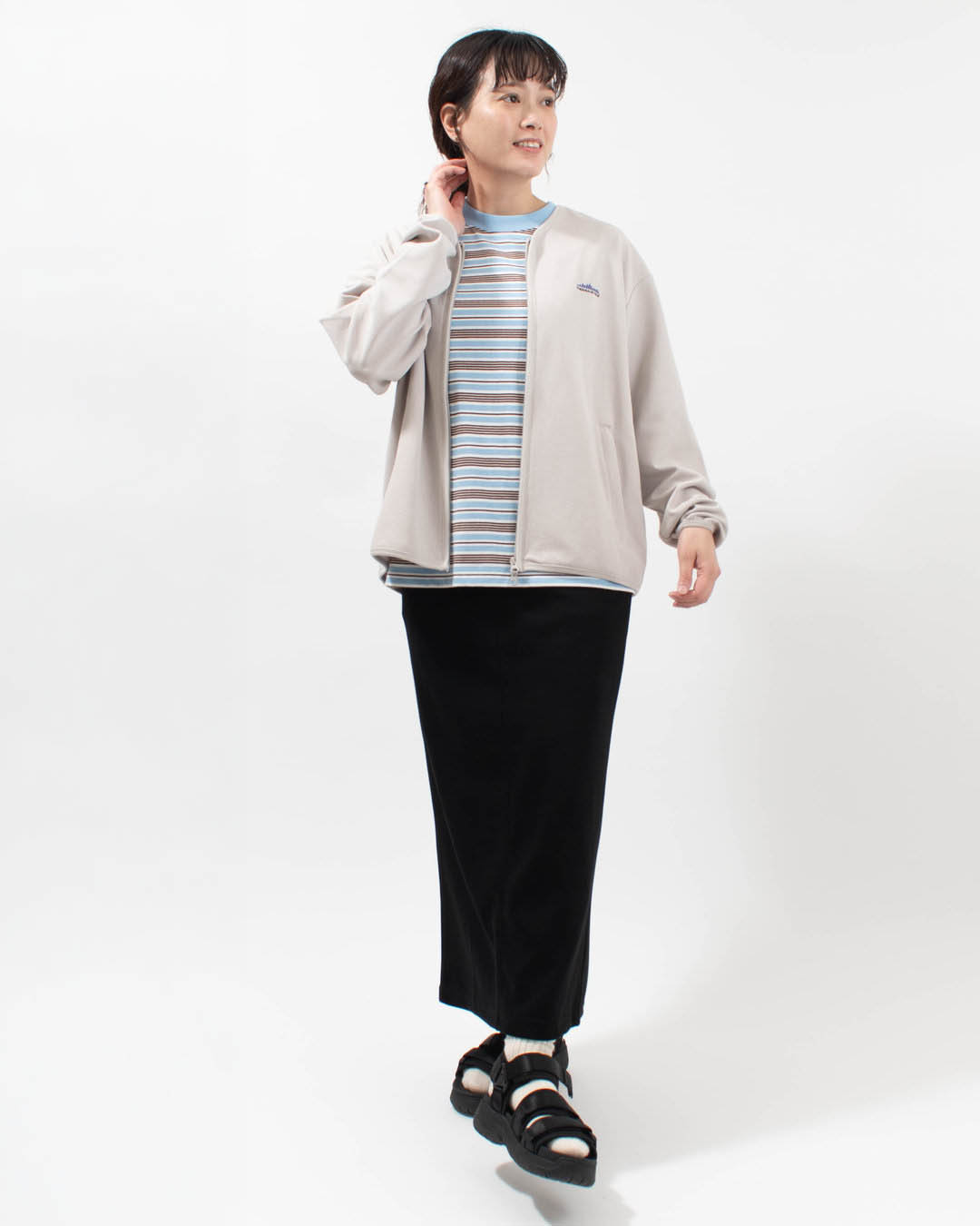 TM261WF00530  THOUSAND MILE ZIP CARDIGAN 