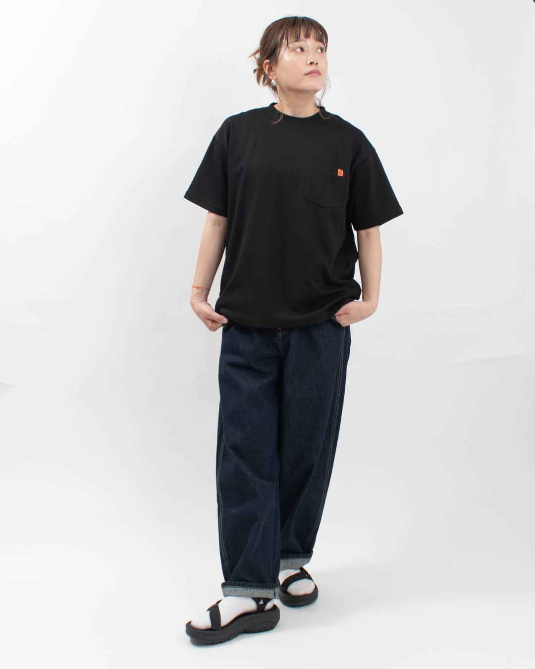 U2413211-B UNIVERSAL OVERALL PONTE POCKET TEE