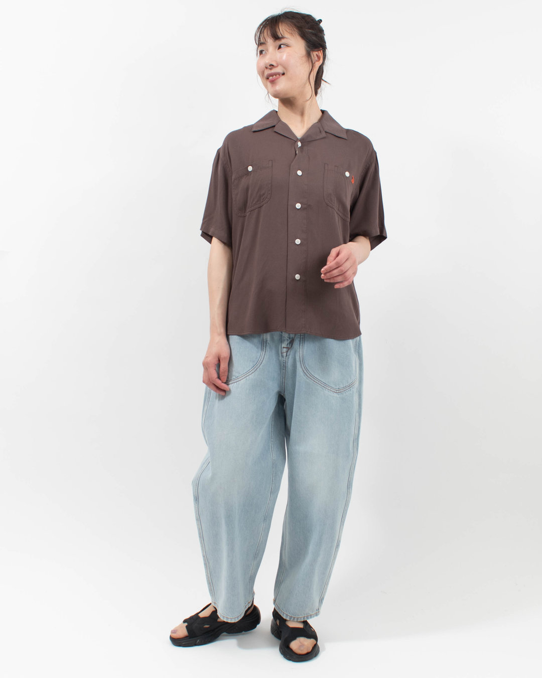 U2613120  UNIVERSAL OVERALL OPEN COLLAR S/S SHIRT 