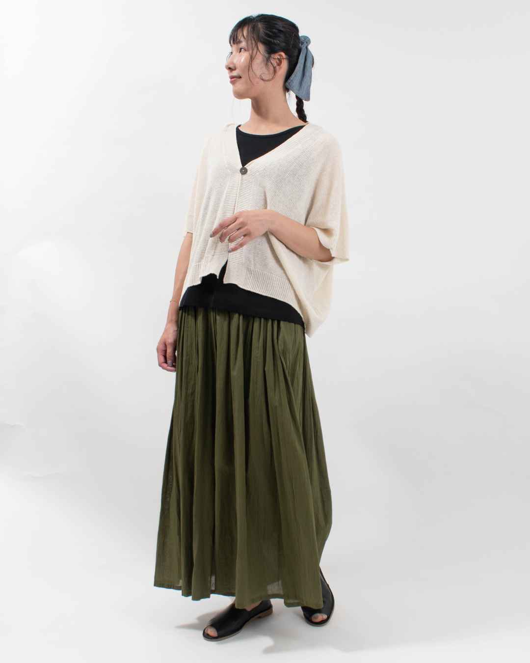 WFA2622  Noia コットンボイル クリンクルパンツ