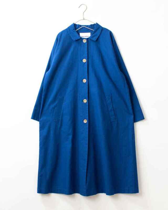 【新品タグ付き】ブルーウィロー blue willow ステンカラーコート blue willow コットンオックスステンカラーコート｜ナチュラル