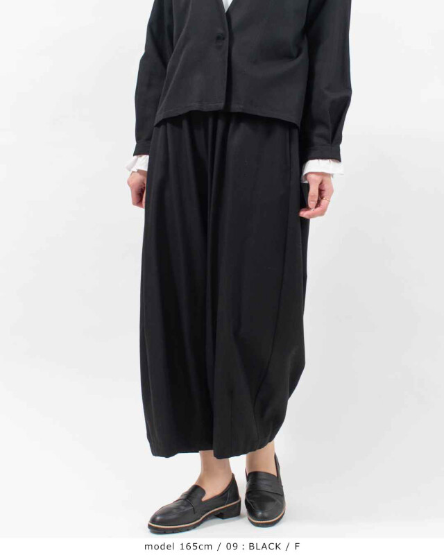 blue willow コットンレーヨンタックコクーンパンツ｜ナチュラル