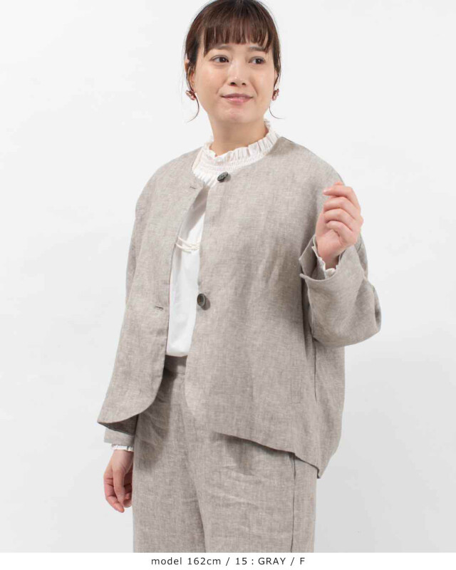 blue willow リネン太番手ドルマンジャケット｜ナチュラルファッション