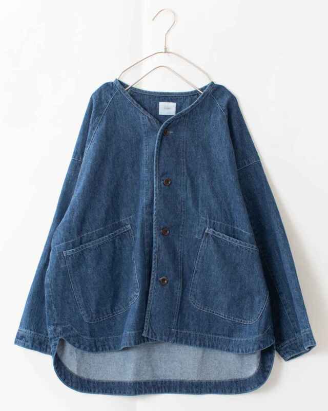 【 YARRA 】 リネンデニムジャケット 40%off YARRA LINEN100シングルデニムジャケット 54；インディゴ