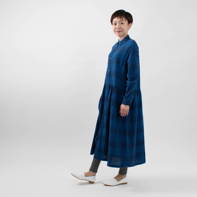 Ichi アムンゼンチェック シャツワンピース ナチュラルファッション ナチュラル服の通販