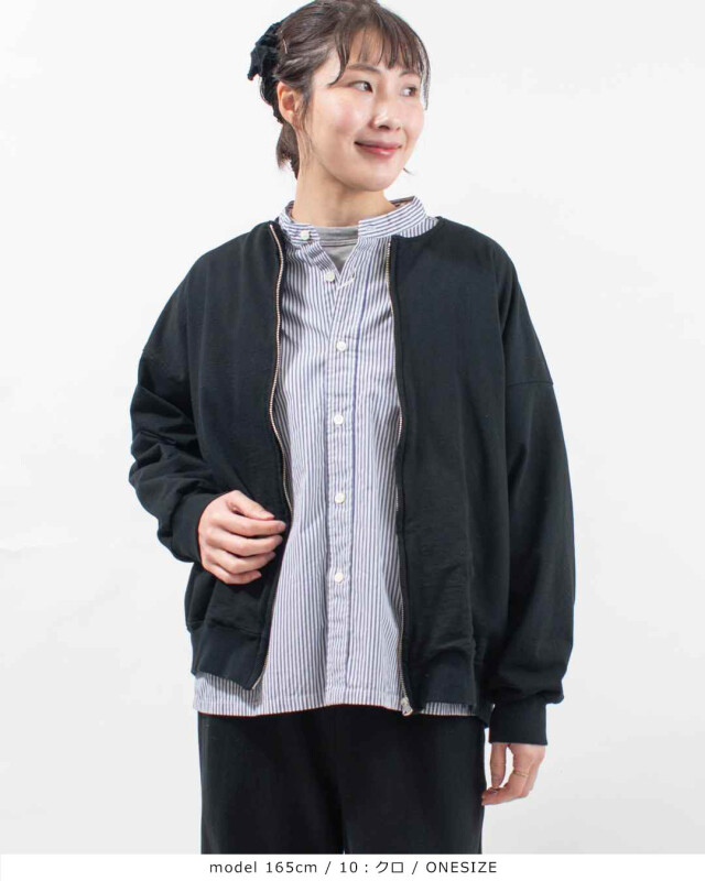 prit 40/1DEPENDランダムミニ裏毛ZIPブルゾン｜ナチュラルファッション