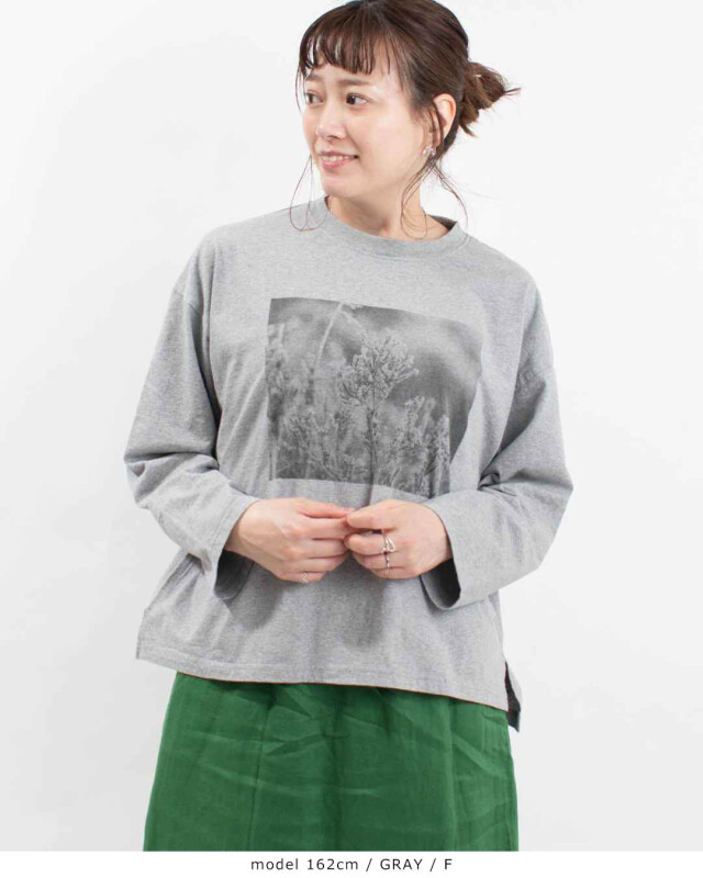 【SALE】sabbatum(サバタム) 度詰天竺スタンダードフォトプリントTシャツ(SA-35204)※セール商品の為、送料無料サービス対象外 sabbatum 26/1BDTOP度詰天竺 前後差スタンダードプリントTee