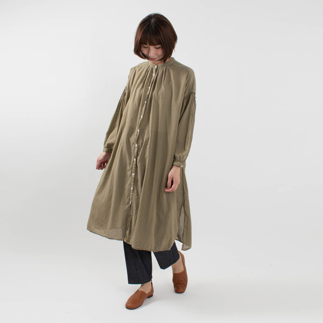 Sun Valley 日本製品染ボイルシャツワンピース ナチュラルファッション ナチュラル服の通販