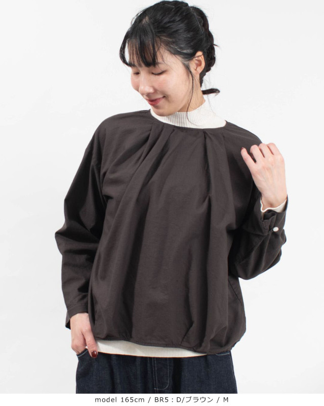 SUN VALLEY オックス 日本製品染2WAYブラウス｜ナチュラルファッション