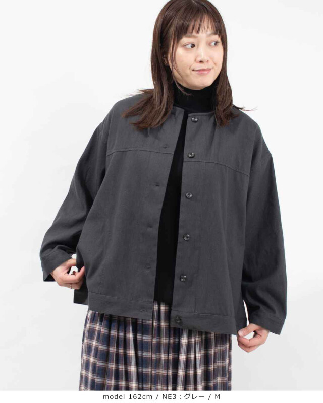 SUN VALLEY 16TCRドビークロス綾織起毛裏ヘリンボーン ブラウス