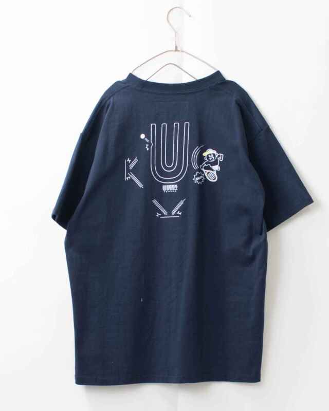 UNIVERSAL OVERALL ユニバーサル オーバーオール Windy.Jr TENNIS S/S Print Tee U2513209WJ ユニセックス Tシャツ アウトドア カジュアル レジャー プレゼント UNIVERSAL OVERALL Windy.Jr TENNIS S/S Print Tee｜ナチュラル